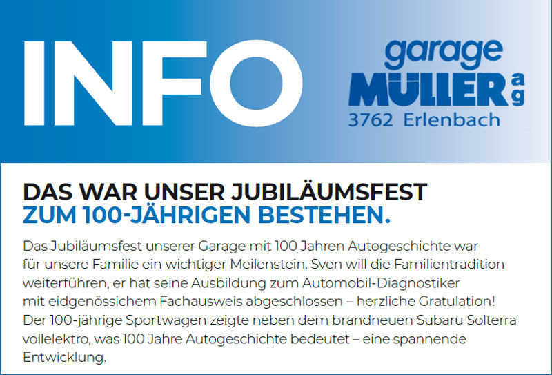 Garage Mueller Info Heft Frühling 2023 als PDF